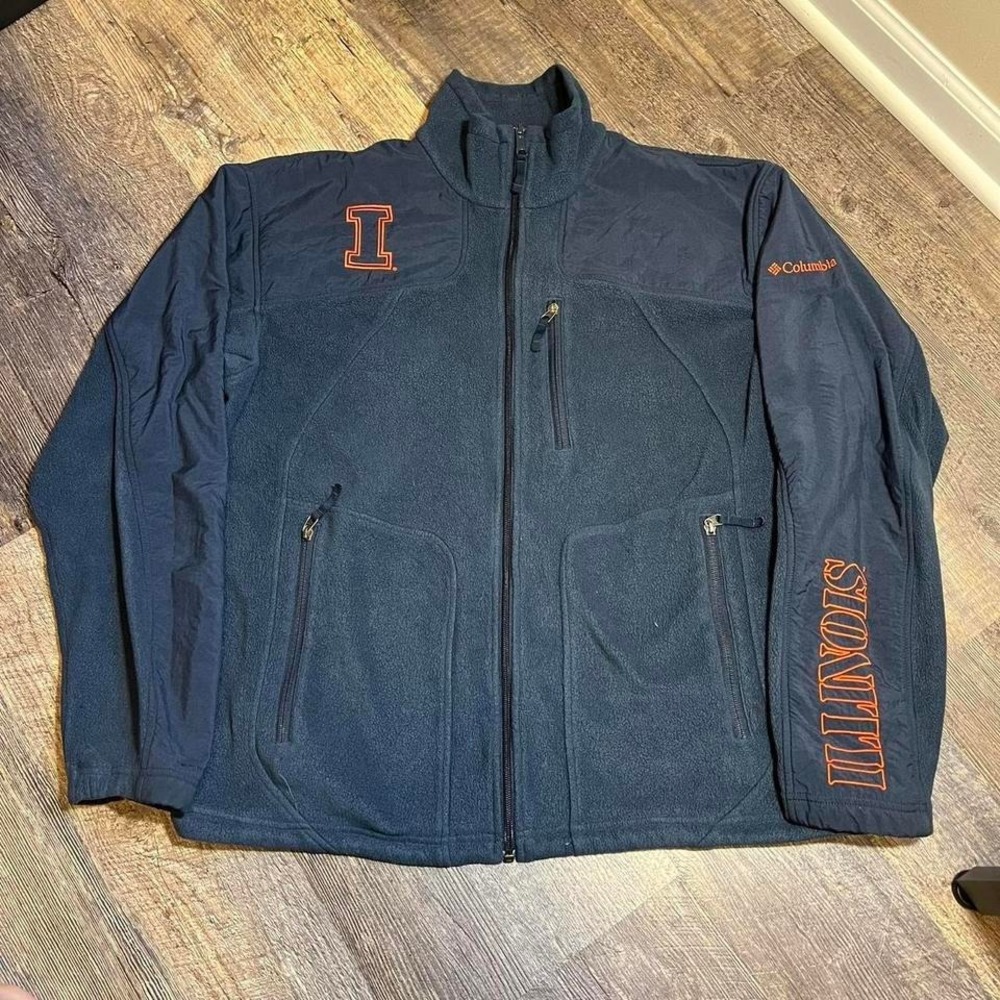 Vintage 2000s university of Illinois Columbia  zip up jacket Size large
